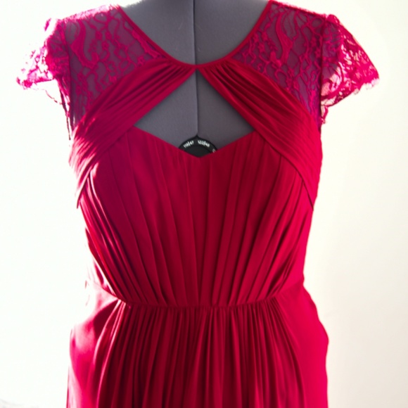 Hayley Paige Occasions Formal Lace & Chiffon Gown - Picture 6 of 12